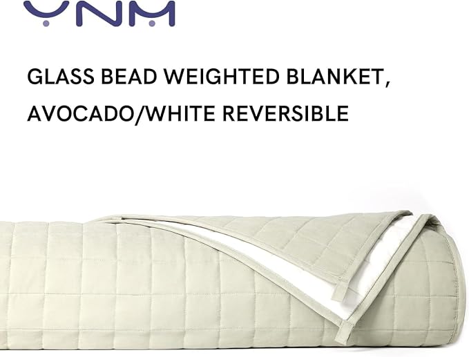 YnM Exclusive Weighted Blanket, Soothing Cotton/Polyester, Smallest Compartments - Image 2