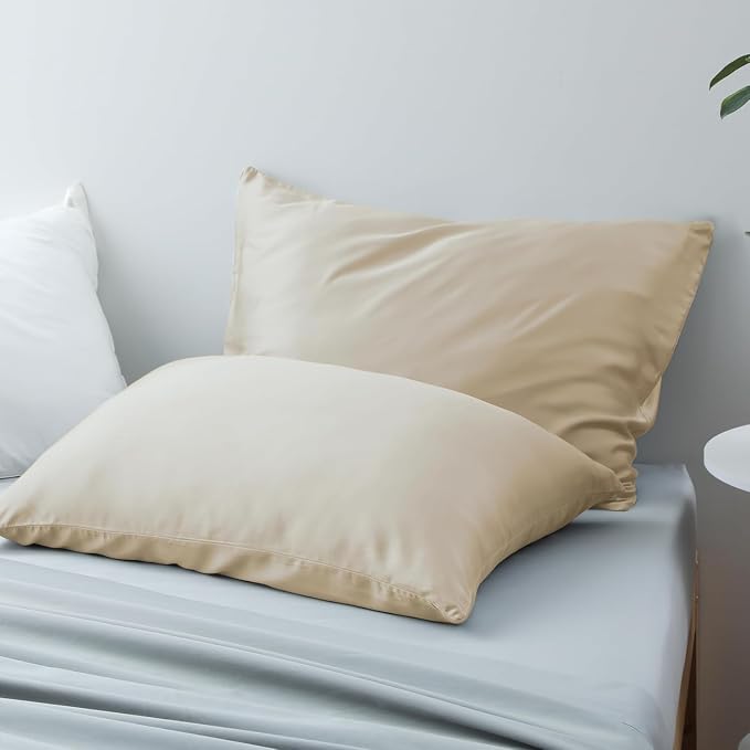 4-Pack Bamboo Viscose Zippered Pillow Cases King Size, 400 Thread Count Cooling - Image 7
