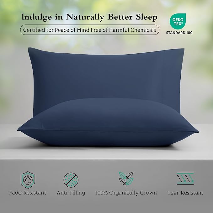 Cooling Pillowcases King Size Set of 2, Viscose Derived from Bamboo - Image 3