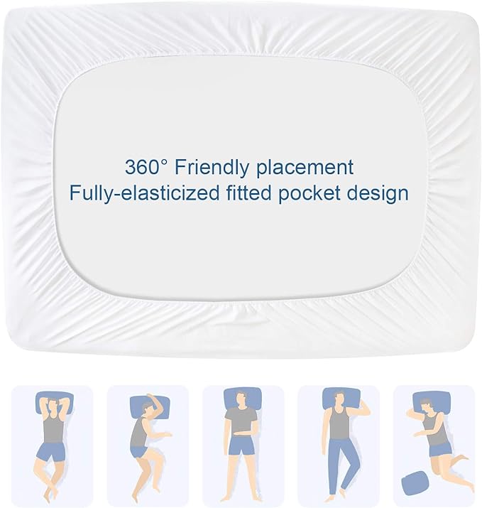Twin Extra Long Mattress Protector Pad Waterproof Quilted, Breathable & Cooling - Image 6