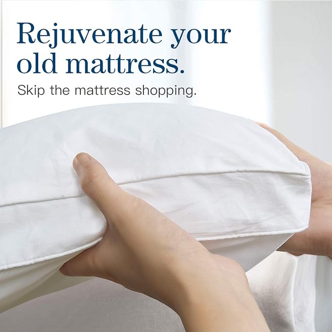 COONP Full XL Mattress Topper, Extra Thick Pillowtop, Cooling Plush Mattress - Image 5