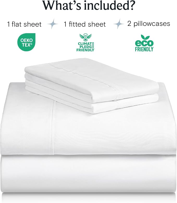 LuxClub 4 PC Full Sheet Set, Deep Pockets Wrinkle Free Cooling Bed Sheets Hotel - Image 2
