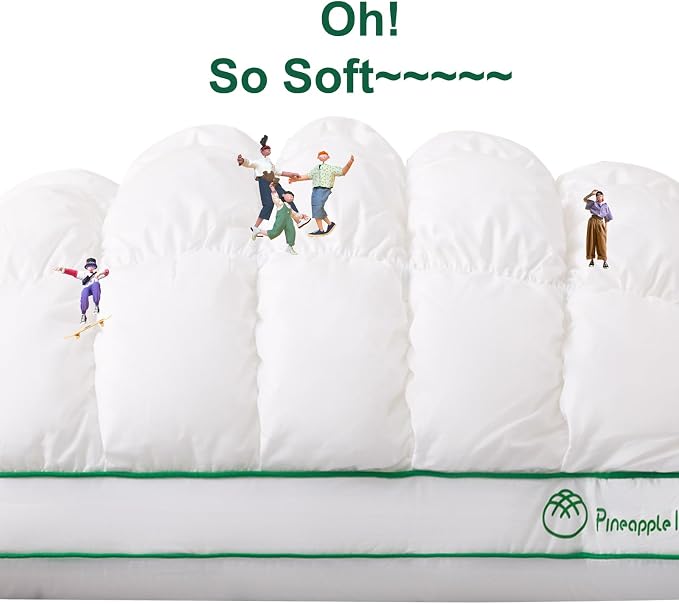 YOUR MOON Fluffy Support Bed Pillow Queen Size Set of 2, Super Soft Premium - Image 2