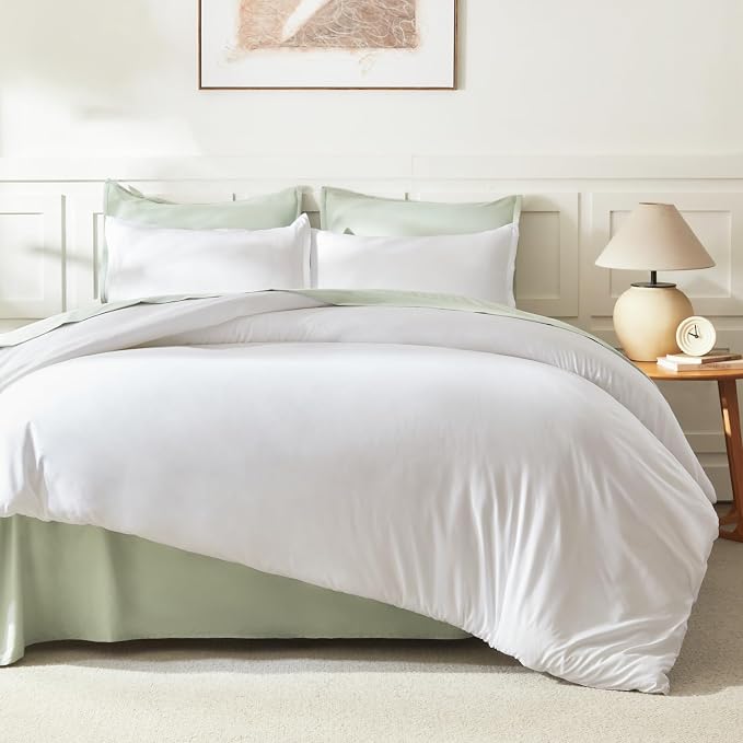 Litanika White Oversized King Comforter Set Super King Plus Size, 3 Pieces - Image 6