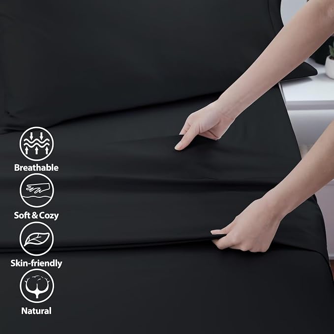 2-Pack Cotton Full Flat Sheet Only, 600 Thread Count 100% Egyptian Cotton Top - Image 3