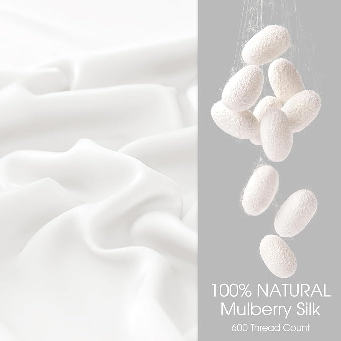 100% Silk Pillowcase for Hair and Skin Toddler Size 2 Pack Mulberry Silk Pillow - Image 2