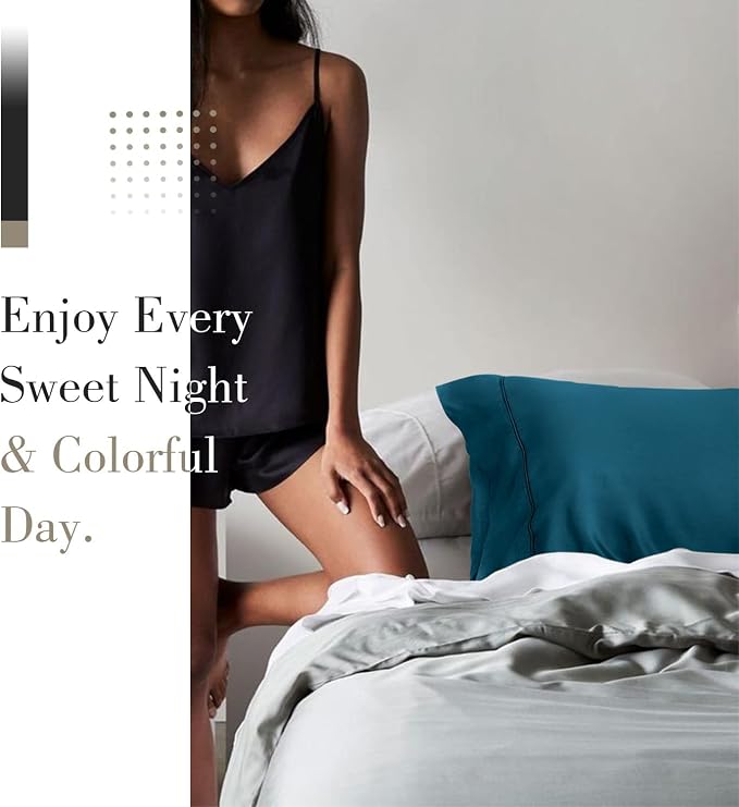 WishSmile Standard Pillow Cases Cooling Pillowcases Set of 2 Breathable Cool - Image 6