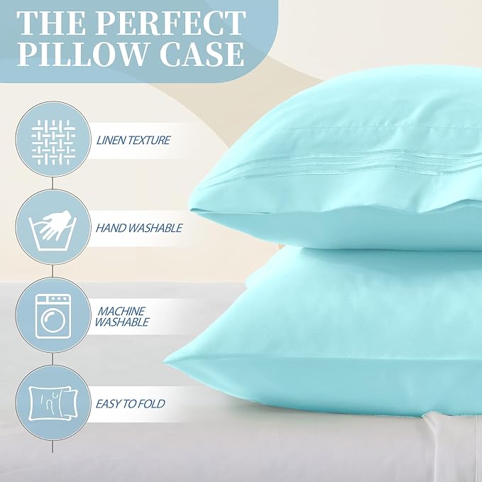 Vonty 2 Pack Queen Pillow Cases - Image 2