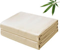 Bamboo Viscose Flat Sheets Only, 400 Thread Count Sateen Weave King Size Flat by ZaizaiHome