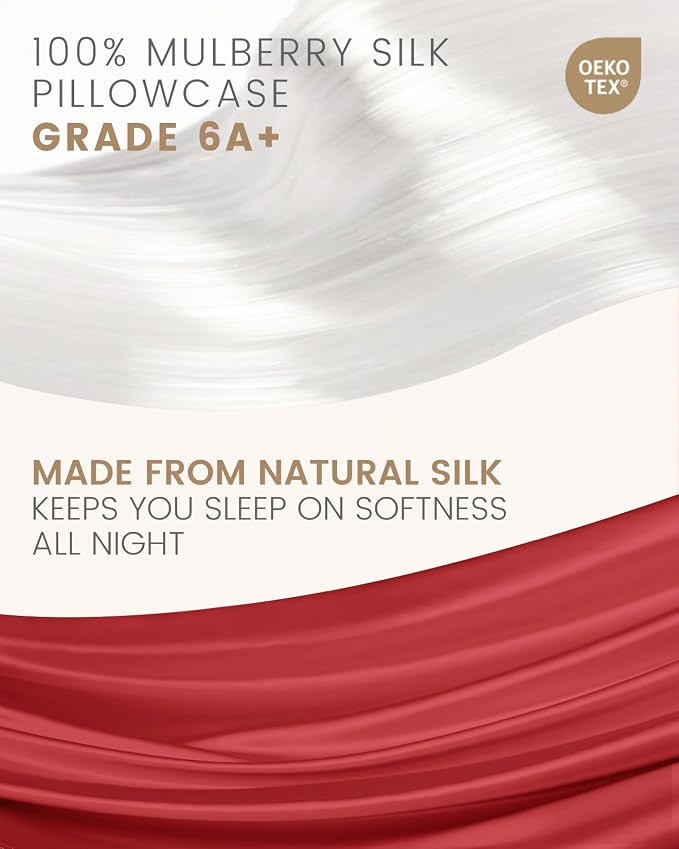 THXSILK Set of 2 100% Pure Mulberry Silk Pillowcase - Image 2