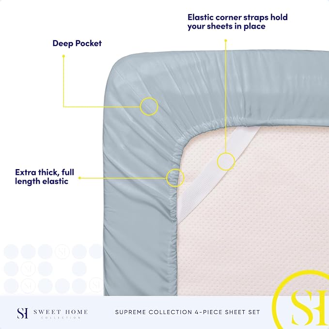 Twin XL Sheets - Breathable Luxury Sheets - 1800 Supreme Collection Extra Soft - Image 5