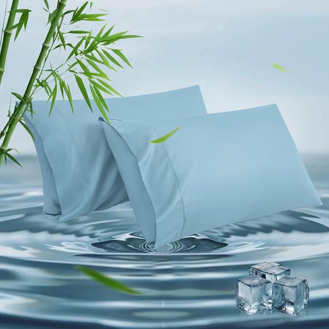 King Pillowcases, Cooling Viscose from Bamboo Pillow Covers by ParkdenyMattressProtector