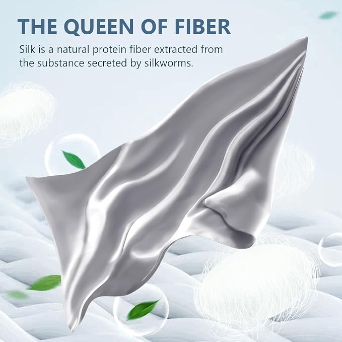 Silk Pillow Cases 2 Pack Queen Size Mulberry Silk Pillowcase Set of 2 - Image 2