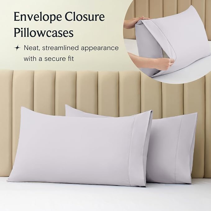 LuxClub 4 PC Sheet Set Bed Sheets Deep Pockets 18" Eco Friendly Wrinkle Free - Image 7