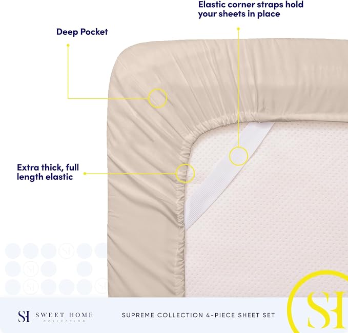 Twin XL Sheets - Breathable Luxury Sheets - 1800 Supreme Collection Extra Soft - Image 5