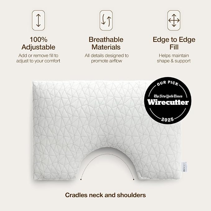 Coop Home Goods Original Cut-Out Adjustable Pillow, King Size Bed Pillows - Image 5