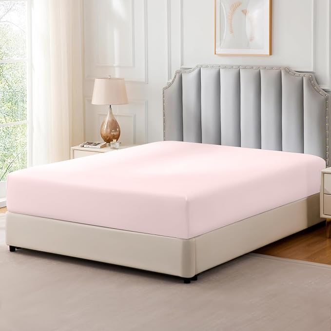 FreshCulture Pure Cotton Fitted Sheets Queen Size, 300 Thread Count Percale - Image 8