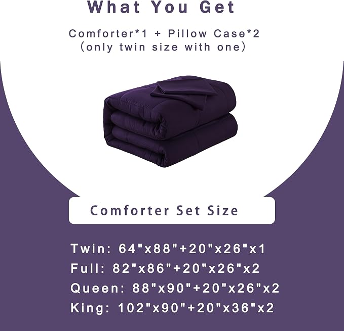 DOWNCOOL King Size Comforter Set -All Season Bedding Comforters Sets - Image 6