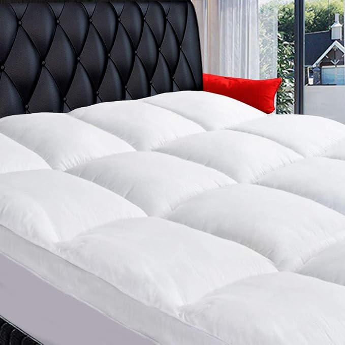 COONP Super Queen Mattress Topper, Extra Thick Pillowtop, Cooling Plush by COONP