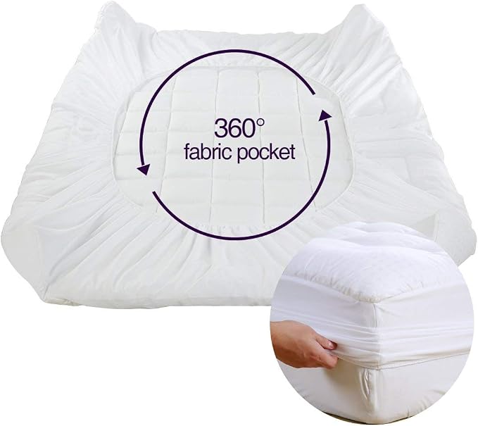 EASELAND RV King Mattress Pad Pillow Top Mattress Cover Quilted Fitted Mattress - Image 5