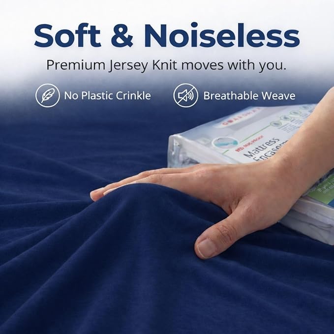 Guardmax Jersey Knitted Mini Crib Size Zippered Mattress Encasement - Image 7