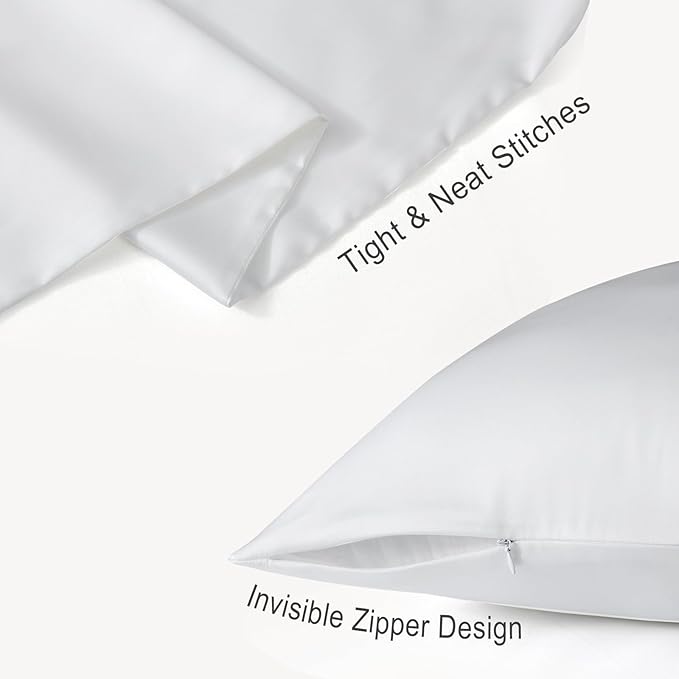 Cobnom Mulberry Silk Pillowcase Set, 600 Thread Count, Breathable - Image 5