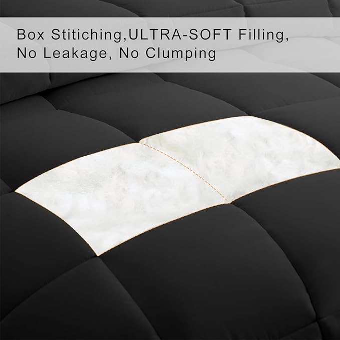 COHOME Premium Full Size Comforter, All-Season Quilted Down Alternative Duvet - Image 3