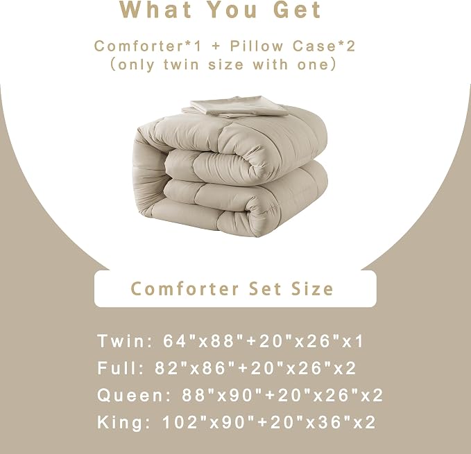 DOWNCOOL Twin Comforter Set -All Season Bedding Comforters Sets - Image 5