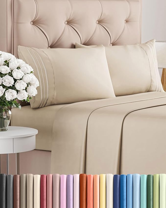 Cal King Size 4 Piece Sheet Set by CGKUnlimited