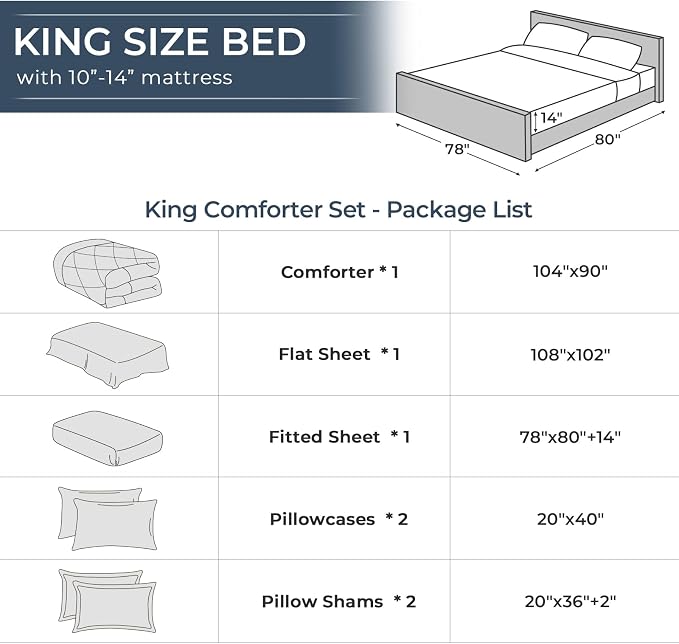 HEVUMYI Terracotta King Comforter Set - Image 8