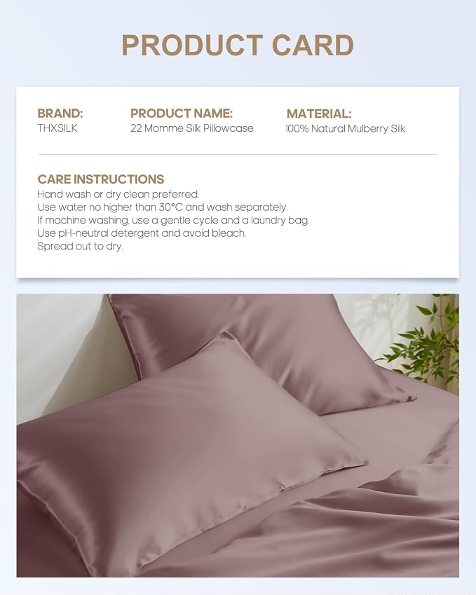THXSILK Set of 2 Silk Pillowcase - Image 8