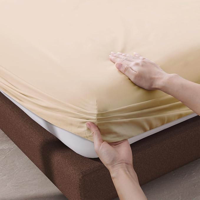 100% Egyptian Cotton Fitted Sheet Twin-XL/Split King Size, 600 Thread Count - Image 5