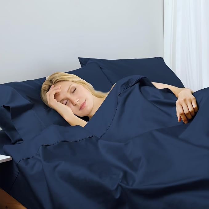 2-Pack Cotton TwinXL Flat Sheet Only, 600 Thread Count 100% Egyptian Cotton Top - Image 6