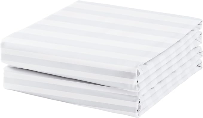 2-Pack Cotton Full Flat Sheet Only, 600 Thread Count 100% Egyptian Cotton Top by ZaizaiHome