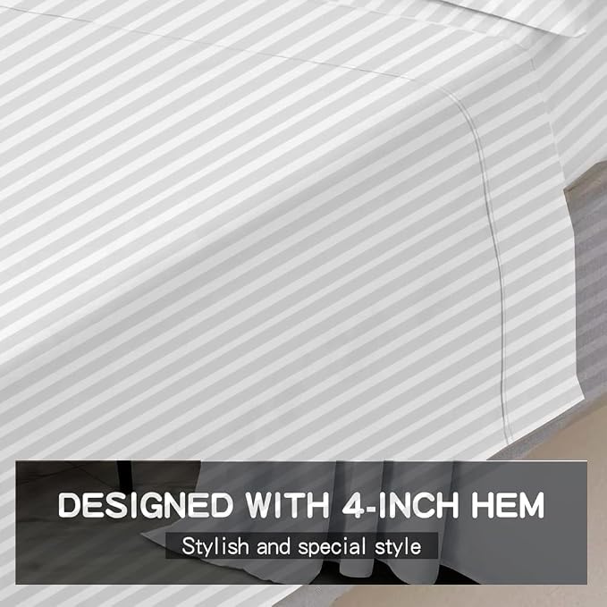 Mattress-Homes Twin-XL 100% Egyptian Cotton Top Sheet 1Pcs, Cool & Breathable - Image 8