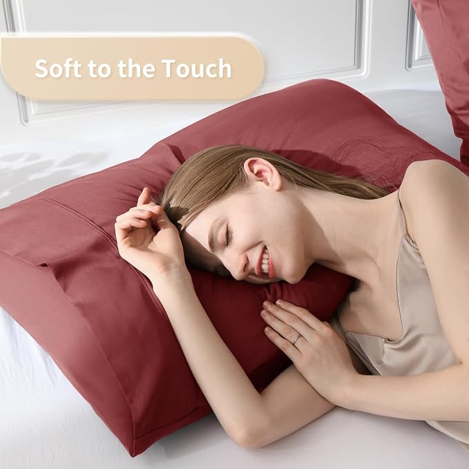 King Pillowcases, Cooling Viscose from Bamboo Pillow Covers - Image 3