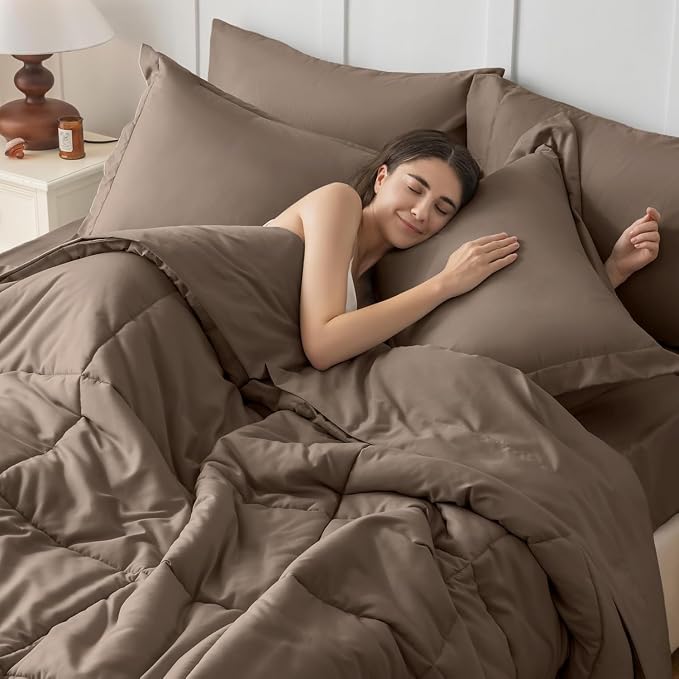 JOLLYVOGUE King Comforter Set, Ultra-Soft Bed in a Bag King Size 7 Pieces - Image 6