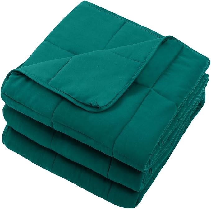 Green Weighted Blanket for Adults 15lbs, Queen Size Cooling Heavy Throw Blanket - Image 7