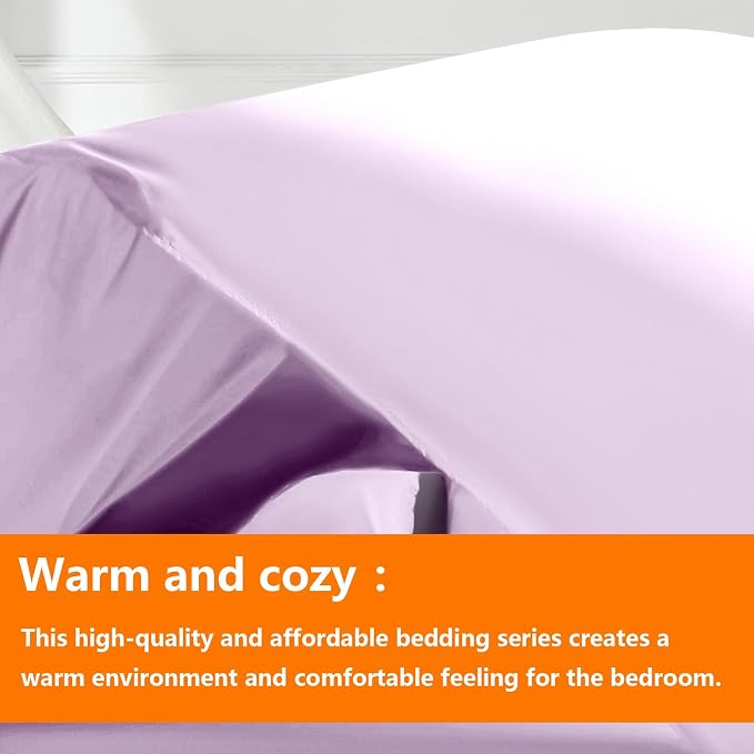 TAIMIT Light Purple Twin Size Comforter Set - Image 2