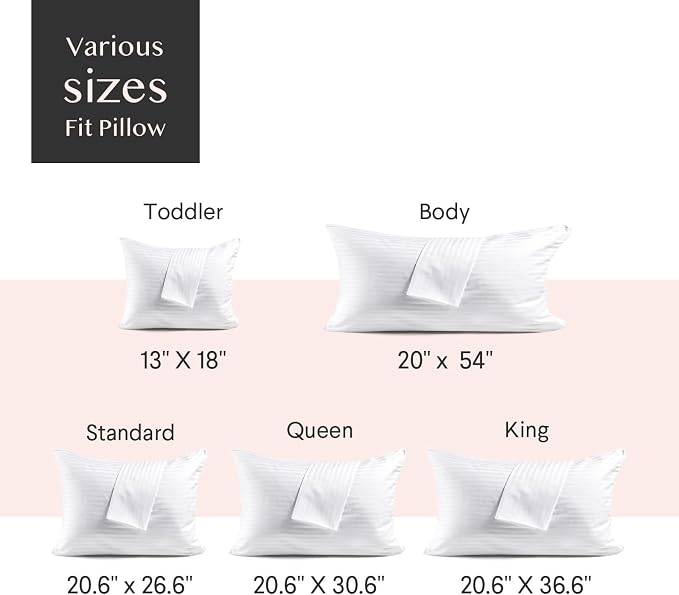 FAUNNA 600TC 100% Cotton Pillow Protectors, Queen Size, 2 Pack, Oeko-TEX - Image 6