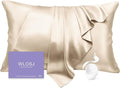 100% Silk Pillow Cases Standard Size Mulberry Silk Pillowcase by WLOSJ