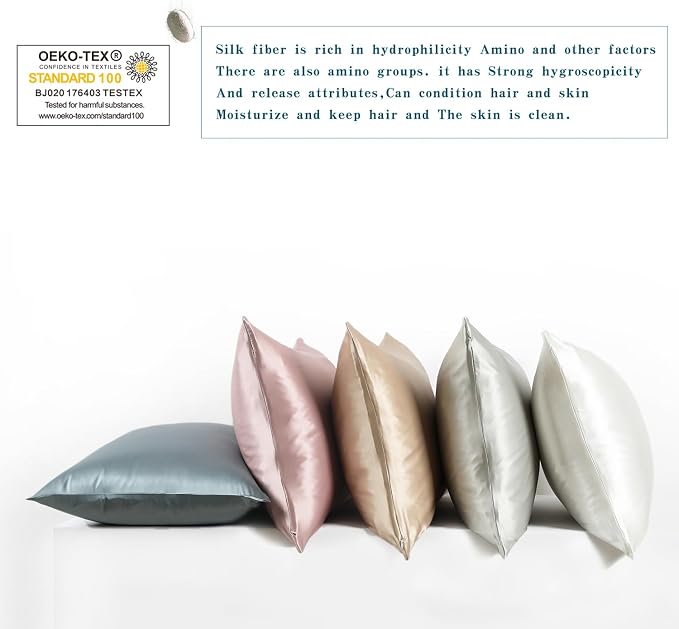 DISANGNI 100% Natural Mulberry Silk Pillow case - Image 4