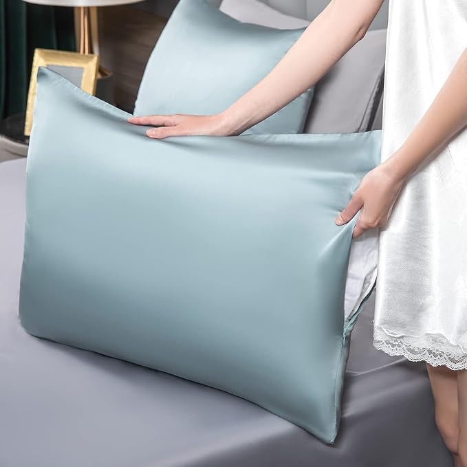 Mulberry Silk Pillowcase for Hair and Skin, Cooling Silk Pillow Case - Image 6
