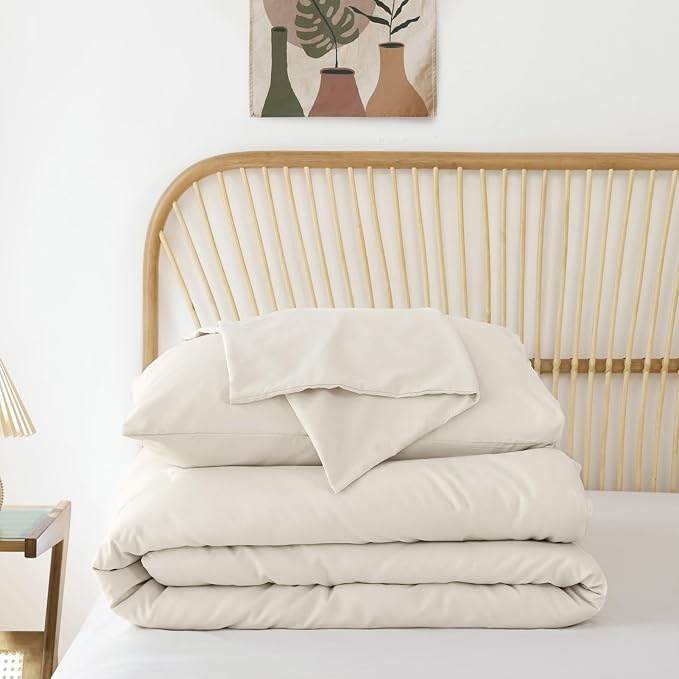 ROSGONIA Oversized King Comforter Beige - Image 8