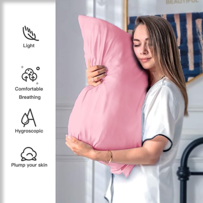 Mulberry Silk Pillowcase for Hair and Skin Standard Size 20"X 26" Pillow Case - Image 3