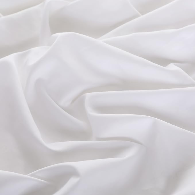 100% Egyptian Cotton Fitted Sheet King Size White, 600 Thread Count, 8-16" Deep - Image 9