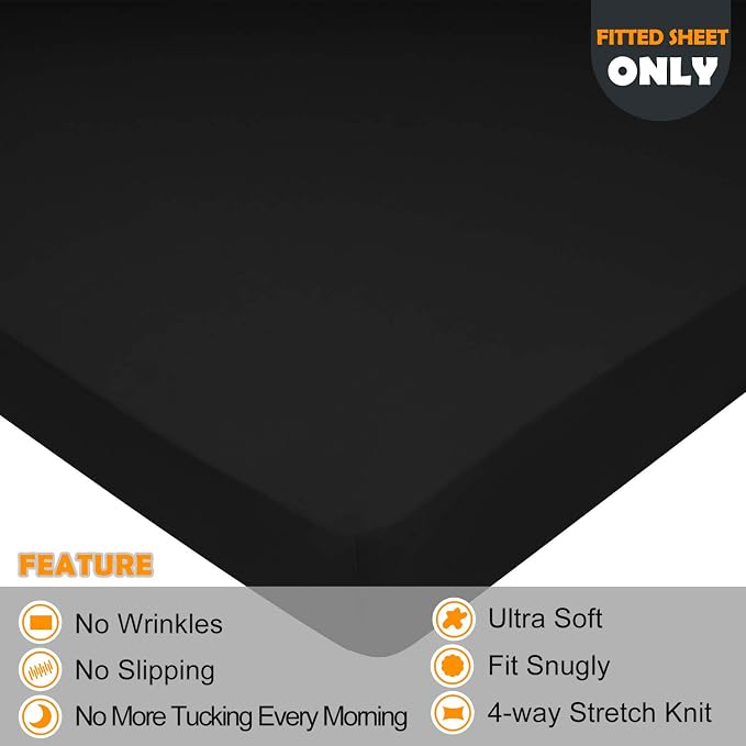 Soft Stretch Twin Fitted Sheet Only - Image 2