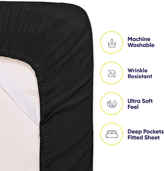 Queen Sheets Black - Image 3