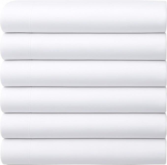 GOLD TEXTILES Full Flat Sheet 12 Pack – Brushed Microfiber Top Sheets by GOLDTEXTILES