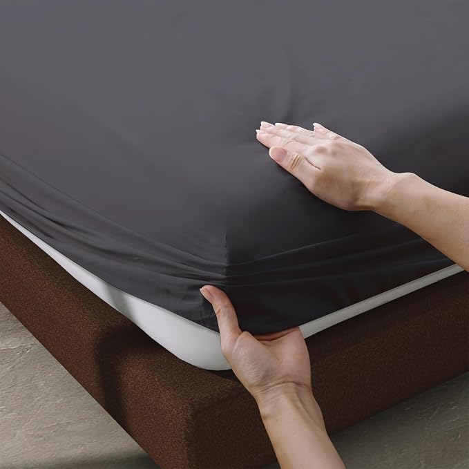 2-Pack 100% Egyptian Cotton Fitted Sheet TwinXL Size, 600 Thread Count Cotton - Image 5
